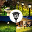 Luces de jardín solares al aire libre, paquete de 8, iluminación de sendero LED, alimentada por energía solar, material PP, color único, batería solar, sin componentes electrónicos, tensión de funcionamiento ≤36V