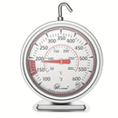 Termómetro de Horno de Precisión KT THERMO - Esfera Grande de Acero Inoxidable de 6.99cm, Rango de 100-600°F/50-300°C, Gancho Giratorio de 360° para Colgar o Poner de Pie Fácilmente, Ideal para Hornear, BBQ, Cocinar Carne - Regalo Perfecto para Fiestas y
