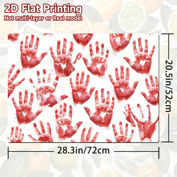 1pc Alfombrilla para Estufa de Halloween - Decoración de Cocina con Salpicaduras de Sangre Roja, Protector Antideslizante para Gas/Estufa, Cubierta Fácil de Limpiar para Fiesta de Halloween - Accesorio Espeluznante para Amantes del Terror, Diseño Temátic