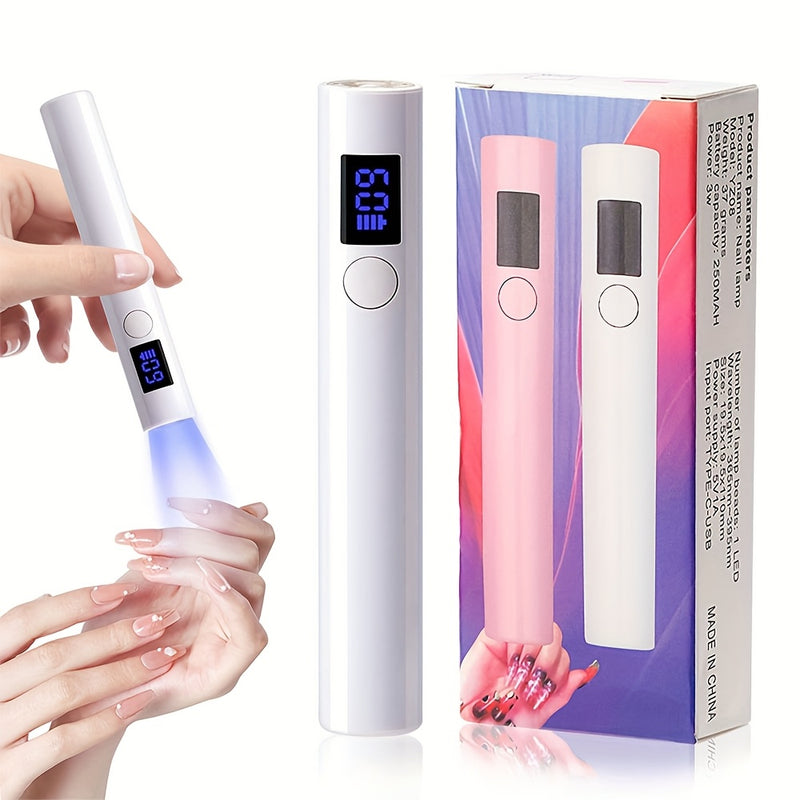Linterna LED Portátil para Uñas, Lámpara de Manicura Profesional, Secadora de Uñas y Luz Mini Manual para Arte en Uñas