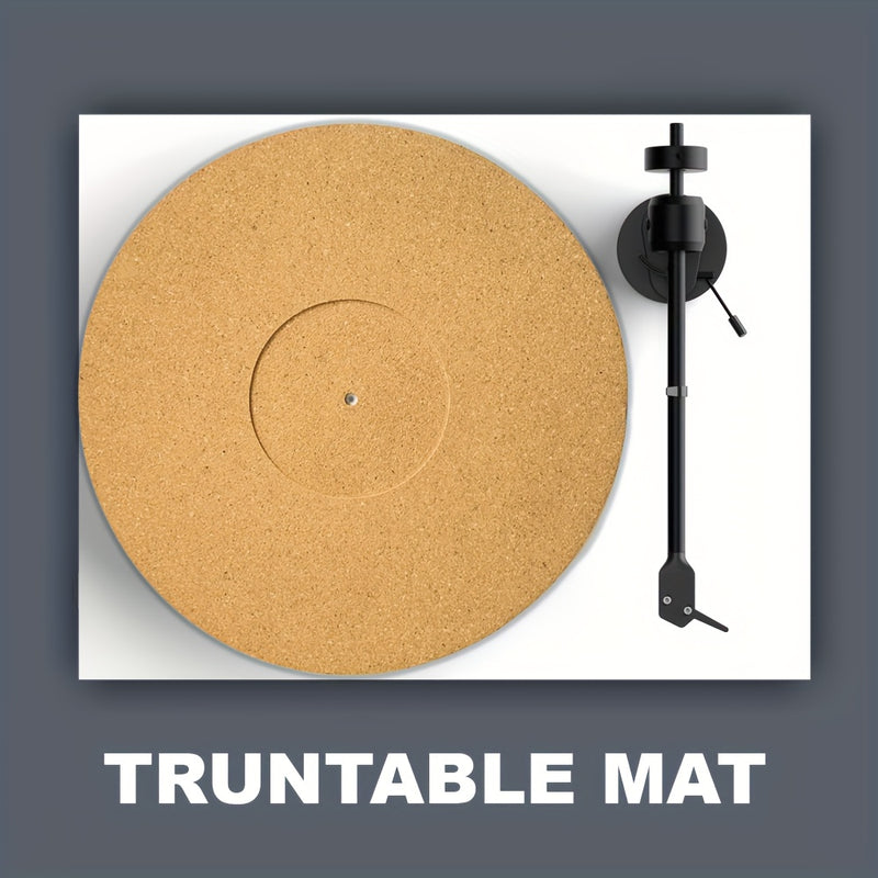 Tapete de Corcho para Discos de 12 Pulgadas, 3mm de Grosor, Almohadilla Suave para Discos, Almohadilla de Absorción de Impactos, Calidad de Sonido Especial para Tocadiscos de Vinilo