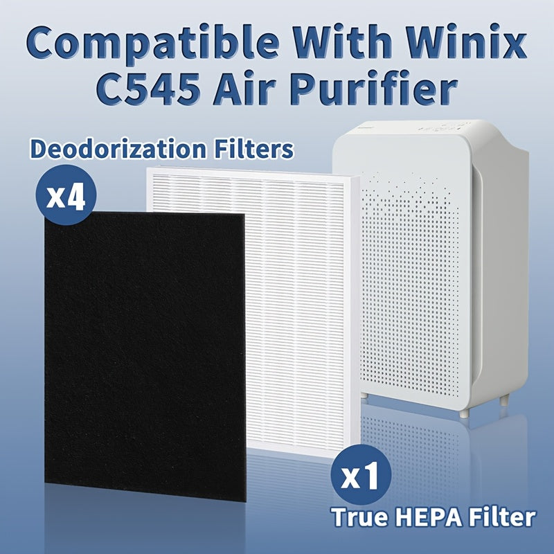 Filtro de repuesto HEPA C545, hecho de PET (tereftalato de polietileno), compatible con el purificador de aire Winix C545