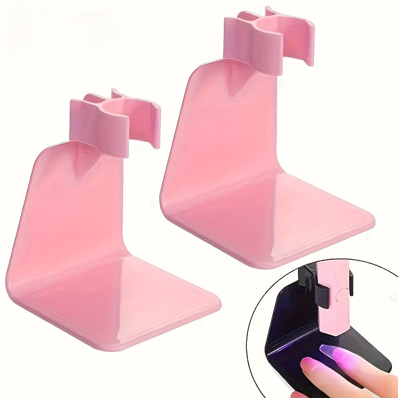 3 Piezas Soporte Multifuncional para Lámpara de Uñas - Diseño Ergonómico con Agarre Seguro, Plástico Rosa Duradero para Secadores LED, Organizador Ahorrador de Espacio para Salón y Hogar