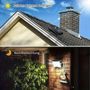 1/2/4 piezas de luz solar para pared, panel solar ajustable, 3 modos de funcionamiento, luz solar super brillante desmontable para porche, control remoto, montaje en pared, adecuado para pared, patio, garaje, jardín, patio y acera, con sensor infrarrojo,