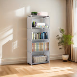 Estantería Metálica Multifuncional de 1 Pieza - Montaje Fácil, Diseño Ahorra Espacio, Adecuada para Oficina en Casa, Residencia Universitaria y Vivienda Alquilada - Gris