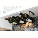 Soporte de Vino Metálico para Estante Inferior en Armarios de Cocina - Soporte de Exhibición Ahorrador de Espacio para 3 Botellas, Diseño de Hierro para Organización de Bar o Despensa en Casa, Portabotellas de Vino