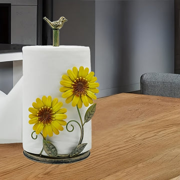 Un Porta-Paños con Diseño de Girasol, una Estilosa y Robusta Caja de Almacenamiento de Papel para Uso Doméstico, Adecuada para la Cocina y el Baño, que Sirve como Caja de Almacenamiento y Decoración para el Hogar.
