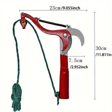 Tijeras de Ramas Altas de Agarre Seguro y Fácil Acceso - Recogedor de Frutas Moderno con Cuerda de Extensión, Tijeras de Poda Ahorradoras de Trabajo para Uso Doméstico