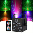 Luces LED escénicas YSH 3 en 1 con control remoto, proyección RGB estroboscópica para DJ y discoteca, decoración para fiestas, Navidad, bodas y Día de la Madre, hierro pulido, no recargable, <36V