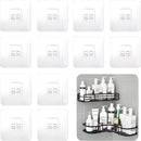1, 5, 10 o 20 ganchos resistentes para pared, ganchos autoadhesivos transparentes, impermeables y removibles, para organizar la cocina, dormitorio, baño, oficina o escritorio