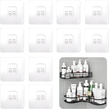 1, 5, 10 o 20 ganchos resistentes para pared, ganchos autoadhesivos transparentes, impermeables y removibles, para organizar la cocina, dormitorio, baño, oficina o escritorio