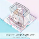 1pc Soporte de bastoncillos de algodón de gran capacidad, contenedor de almacenamiento de plástico transparente con dispensador de fácil acceso, sin perfume, organizador que ahorra espacio para encimeras de baño, suministros para el hogar y la cocina