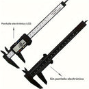 Calibre Digital de Precisión 6 Pulgadas/4 Pulgadas - Esfera de Fibra de Carbono, Herramienta de Medición Micrómetro Vernier con Batería No Recargable