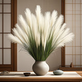 Ramo de paja artificial grande y realista de 35,8" - Decoración elegante para suelo para bodas, hogar y celebraciones estacionales - Plástico, sin recipiente incluido - Ideal para Navidad, Acción de Gracias, Día de la Madre, decoración de bodas