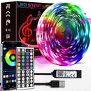 Cinta de luz LED de 100 pies (2 rollos de 50 pies) de HBO con cambio de color sincronizado y control de aplicación, control remoto de 44 teclas, paquete de instalación de cinta de doble cara incluido, perfecto para regalos de Navidad, oficina de vacacion