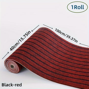 Rollo de alfombrilla autoadhesiva, disponible en 5 tamaños diferentes, se puede cortar libremente para proyectos DIY, adecuado para uso doméstico, comercial, baños, alfombras de puerta, alfombras de escaleras y alfombras para mascotas, versión de 5 mm de