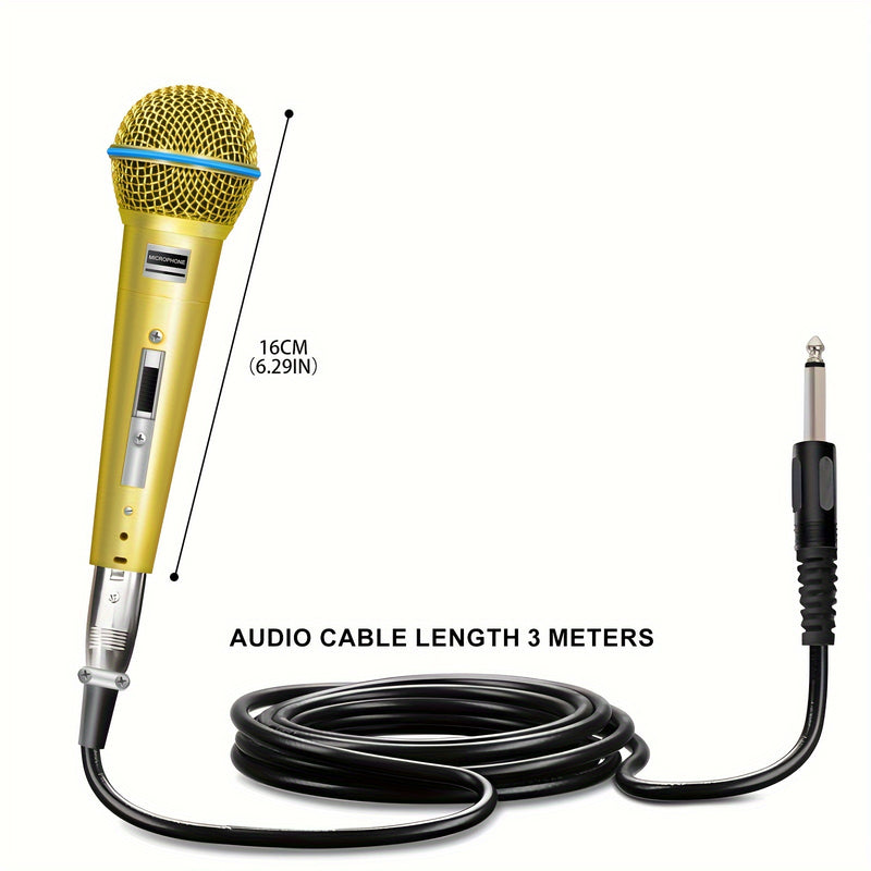 Micrófono de cabeza de malla metálica electrochapada dorada xges BETA-58G, profesional para actuaciones en escenario, KTV, cantar en vivo, micrófono con cable