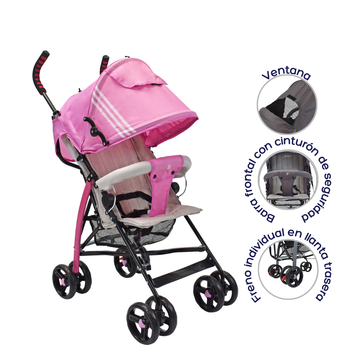 COCHE PASEADOR PPA BABY STROLLER - ROSADO PRIORI