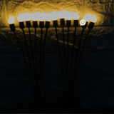 Luces de Hadas Luciérnagas x2 LED Jardín Panel Solar 6 Luces Impermeables C2003