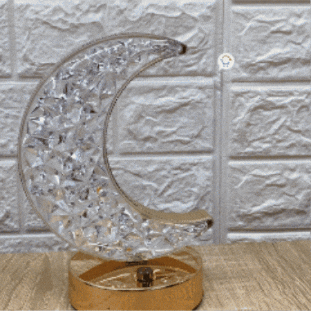 Lámpara Táctil Efecto Cristal Mesa De Noche Recargable LCL-1