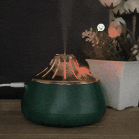 Humidificador Volcán Led RGB Difusor de Aromas X9