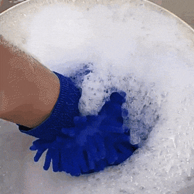 Kit x3 Guantes Microfibra Para Lavar y Secar Carro Moto Sacudidor GMWA297x3