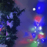 Cortina Intercalada de Arboles y Estrellas 3 M 130 LEDS Decoración Navidad 173