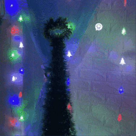 Cortina De Arboles Navideños 2.8 M 120 LEDS Navidad Multicolor 1817