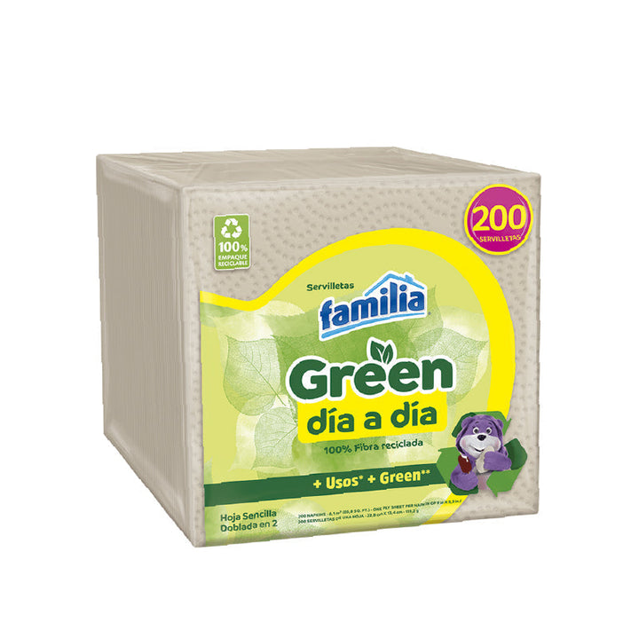 SERVILLETA FAMILIA 200U GREEN DIA A DIA