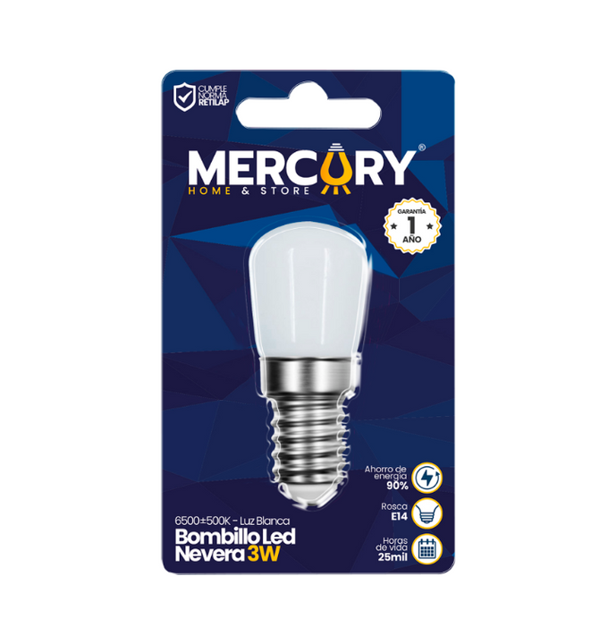 BOMBILLO NEVERA E14 LED 3W MERCURY IBL56