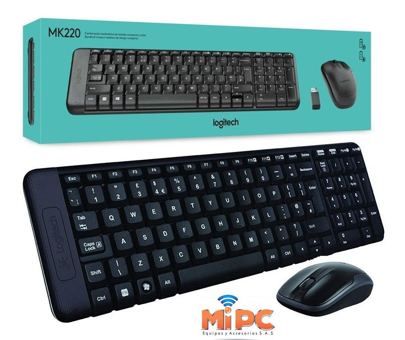 COMBO Teclado  + Mouse Inalambrico Logitech MK 220