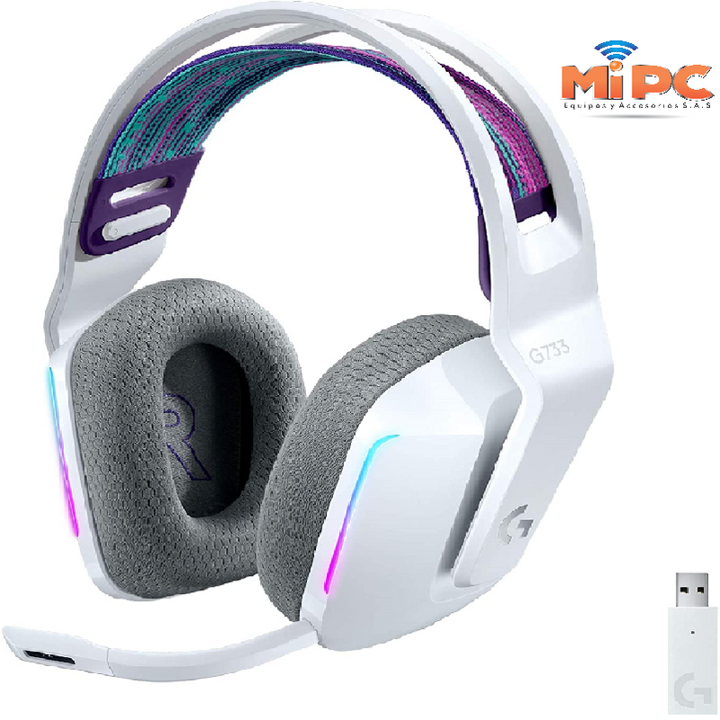 Logitech G733 Audifonos Inalambricos con Microfono Blanca