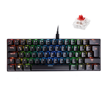 Teclado Gamer VSG MINTAKA 60% Mecanico, RGB, Negro Switche KAILH RED