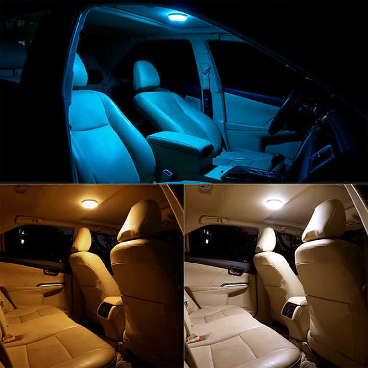 Luz led inalámbrica magnética para interior del carro y el hogar carga Usb 3 modos de iluminación