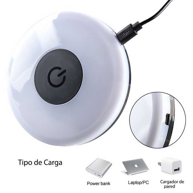 Luz led inalámbrica magnética para interior del carro y el hogar carga Usb 3 modos de iluminación