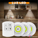 Pack de 3 luces led con control de mando
