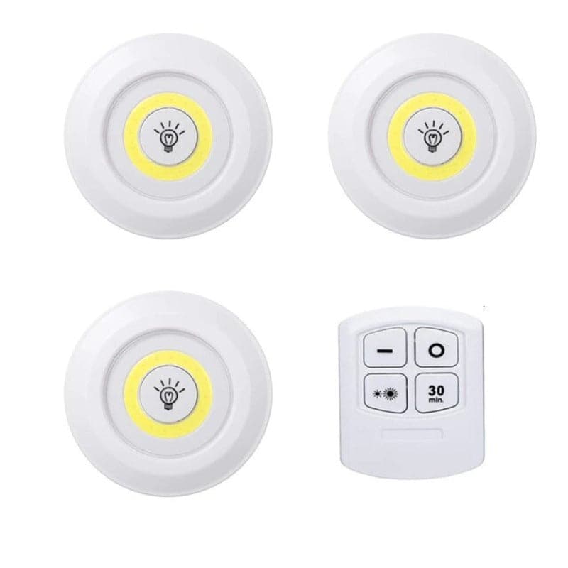 Pack de 3 luces led con control de mando