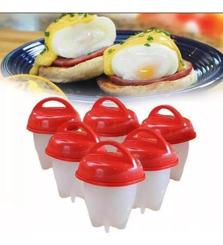 Moldes Para Cocinar Silicone Huevos Egg Boil X 6 Piezas