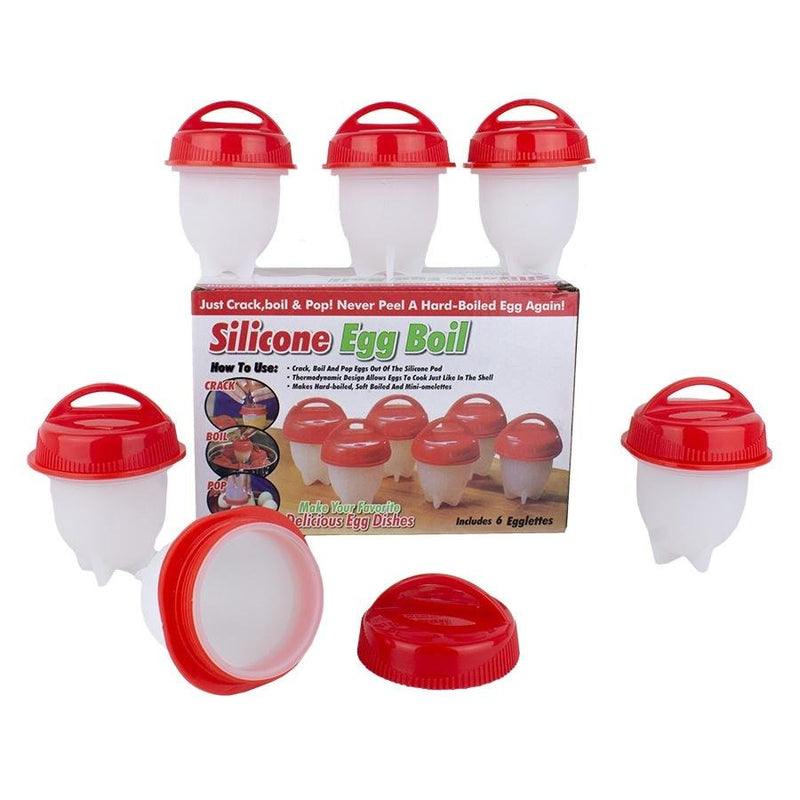 Moldes Para Cocinar Silicone Huevos Egg Boil X 6 Piezas
