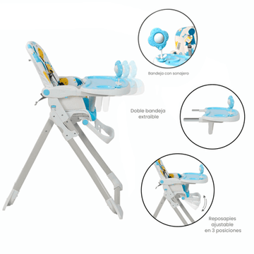 SILLA COMEDOR MONACO PREMIUM BABY AZUL