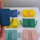 Organizador Versátil de Pared para Teléfonos, Controles Remotos y Cargadores - Instalación Sin Taladro, Perfecto para Dormitorio, Baño, Oficina, Estantes