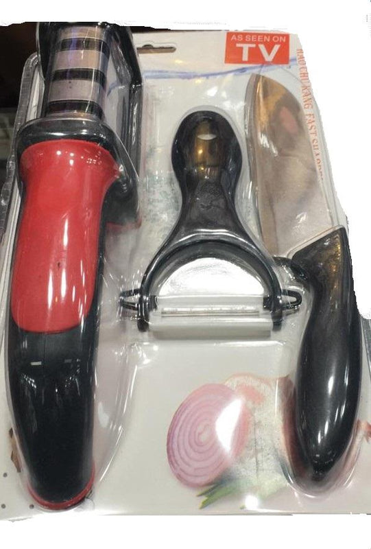Combo Afilador+ Cuchillo+ Pelador De Verduras