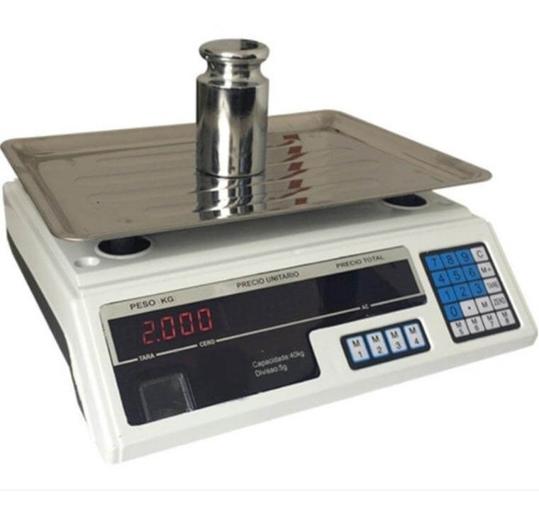 Bascula Electrónica Balanza Digital Pesa 40 Kg Pesa