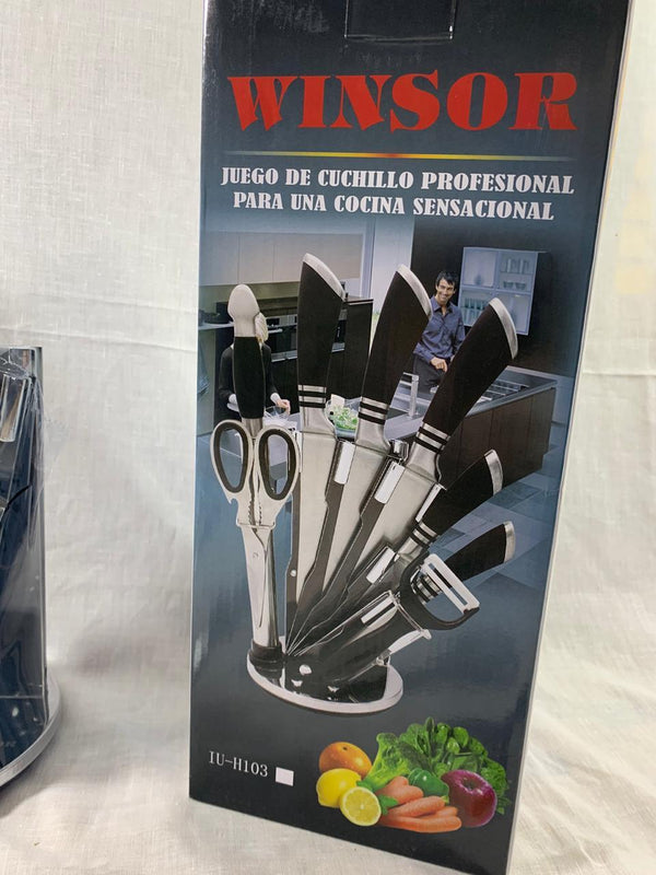 Promoción Juego De Cuchillos Winsor En Acero Inoxidable X9 Pcs