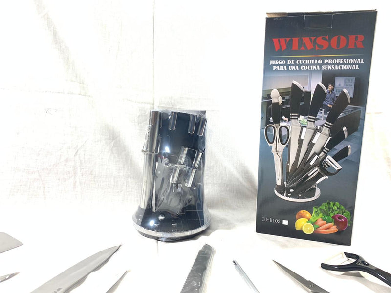 Promoción Juego De Cuchillos Winsor En Acero Inoxidable X9 Pcs