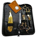 Promoción Kit X3 Tijeras Profesional Cabello Dragon Titanio Estuche