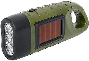 Linterna Manual Mini Con Dinamo Solar Sin Pilas Hogar Campin