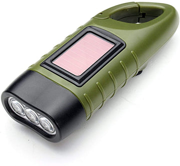 Linterna Manual Mini Con Dinamo Solar Sin Pilas Hogar Campin