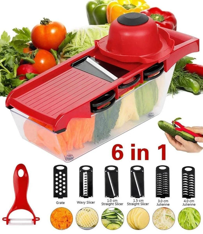 Ayudante De Cocina Rallador De Verduras Mandoline 6 En 1