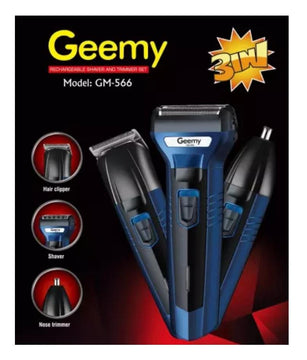Máquina afeitadora y cortadora de pelo Geemy GM-566 azul 110V